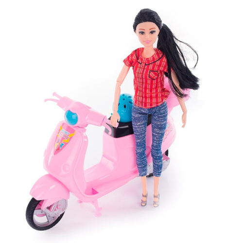 Lalka na skuterze barbie